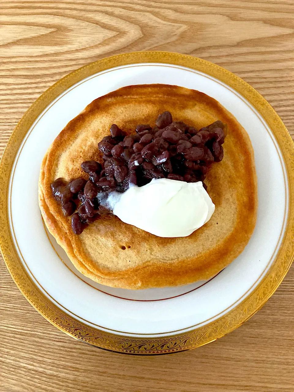 きな粉ホットケーキ🥞小豆乗せ|yukiさん