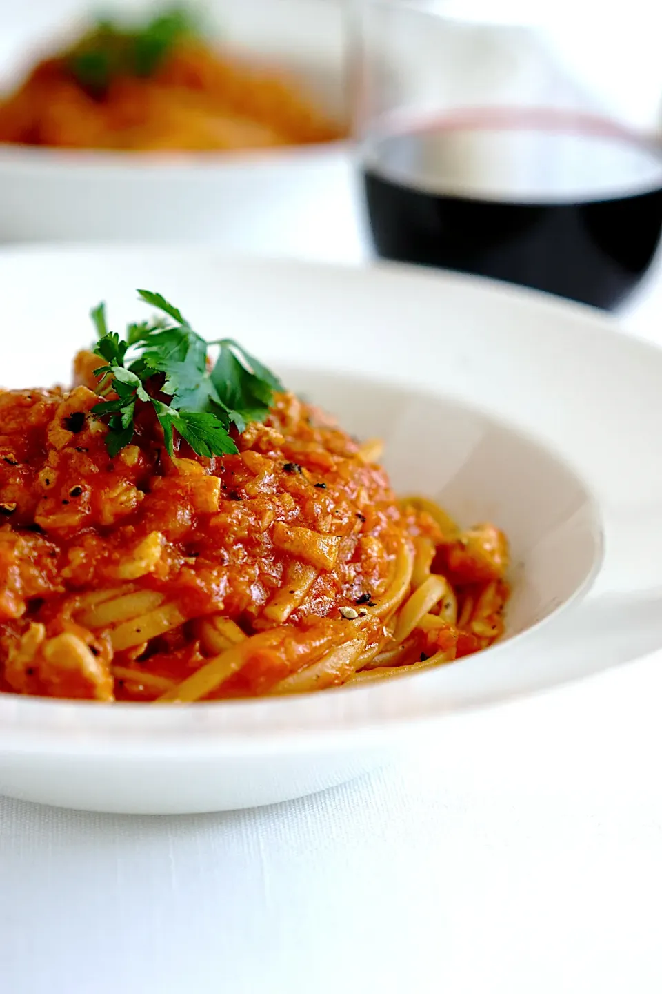 鶏ひき肉のトマトソースパスタ🍝|てつやさん