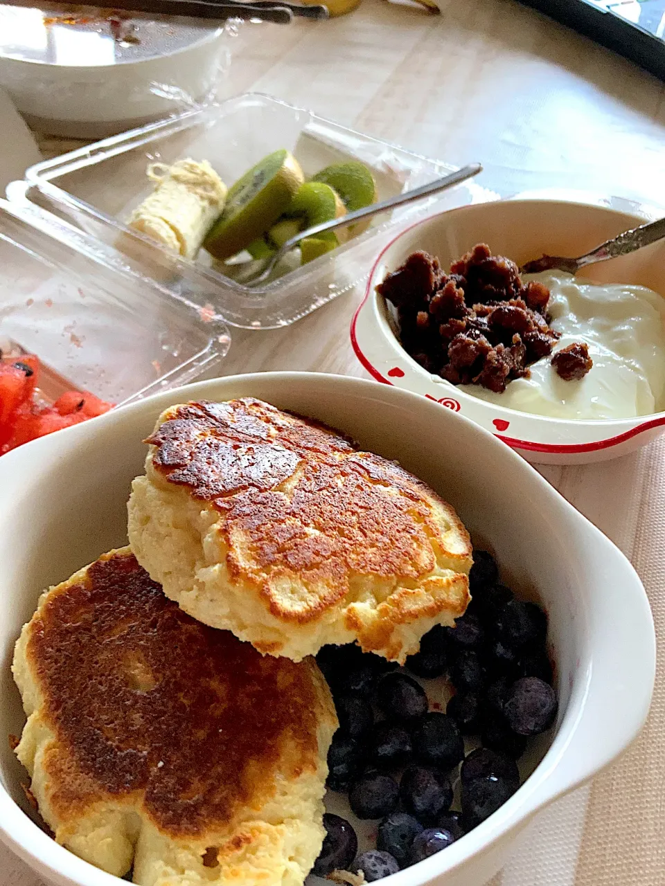 Snapdishの料理写真:Saturdayランチはおからパンケーキ🥞😋|Ayakoさん