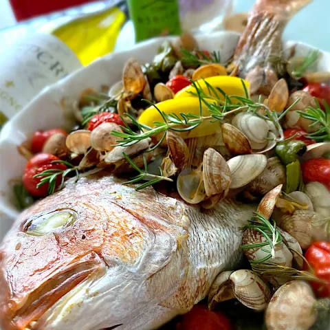 「おうちパスタ バジル」を使ってみたSnapdishの料理・レシピ写真:アクアパッツァ🐟♡🇮🇹