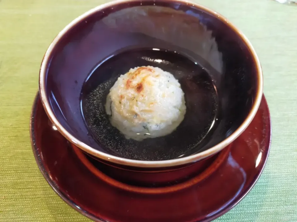 青森県の奥入瀬森のホテル　晩御飯　フレンチコース　ふきのとう味噌のリゾット|フージさん