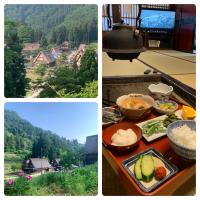 合掌造りの民宿での朝食
