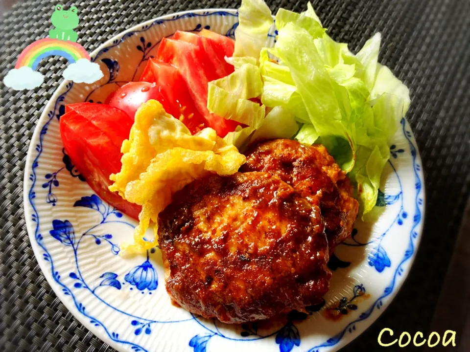 Snapdishの料理写真:Green meat のデミハンバーグ|cocoaさん