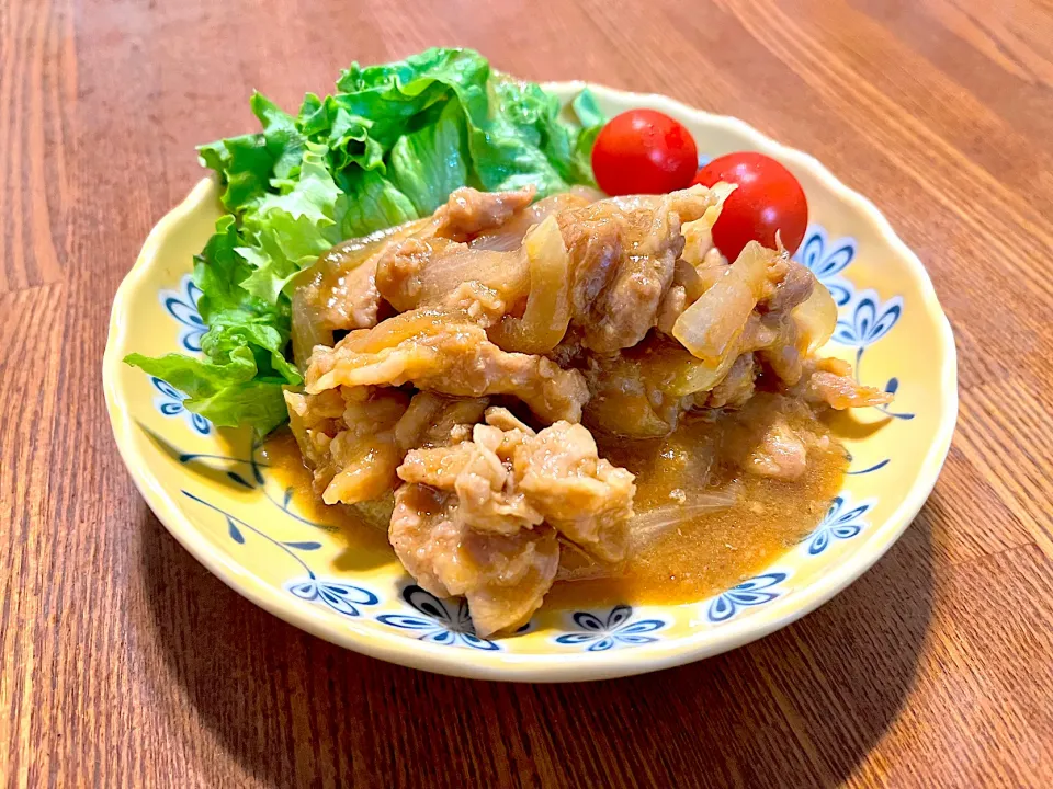 豚こまのカレー風味スパイシー生姜焼き|ちろるろさん