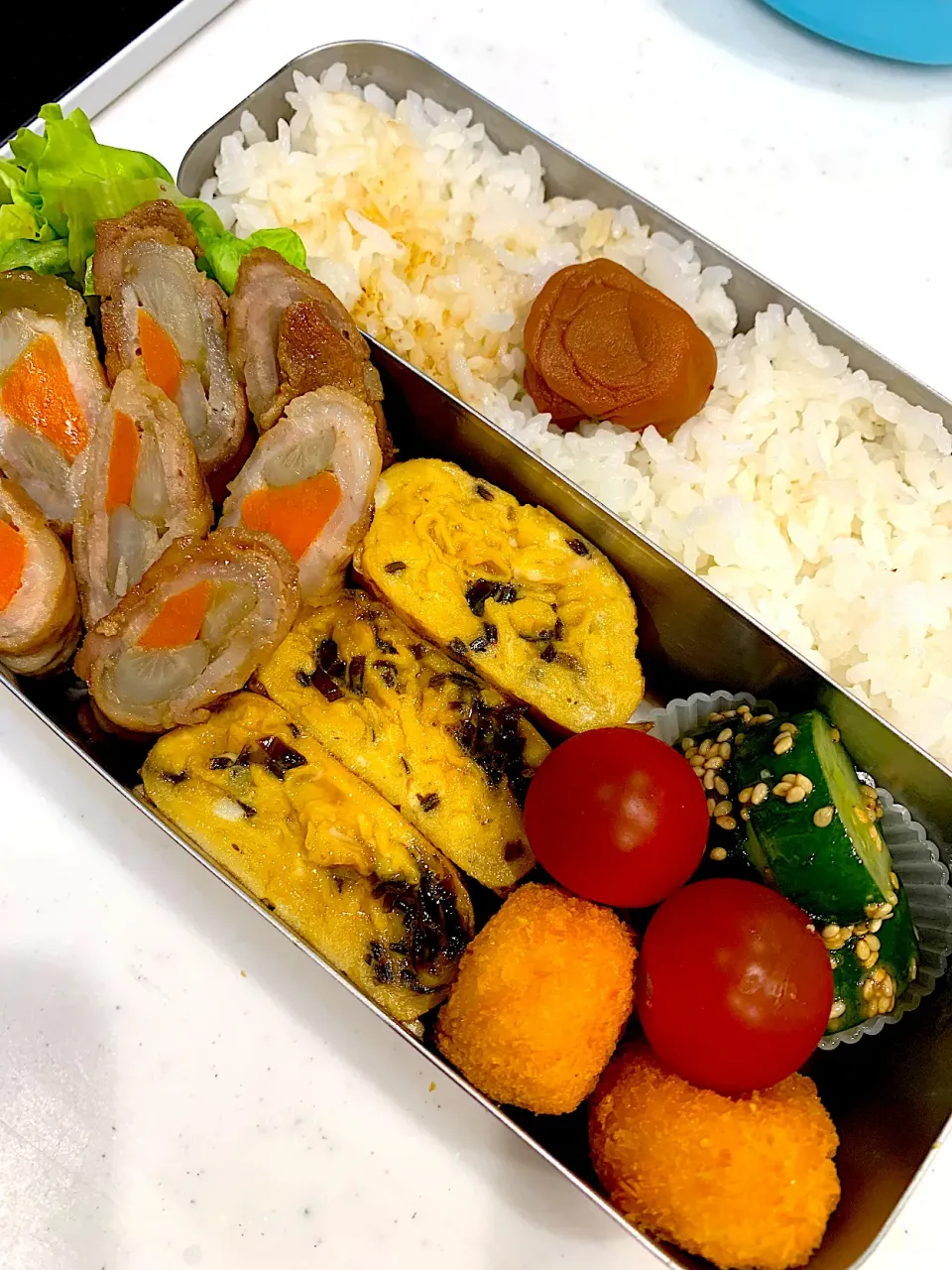 ごぼうとにんじんの豚バラ巻き弁当|しばざきまりさん