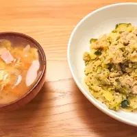 ズッキーニとツナのパスタ|ぽよさん