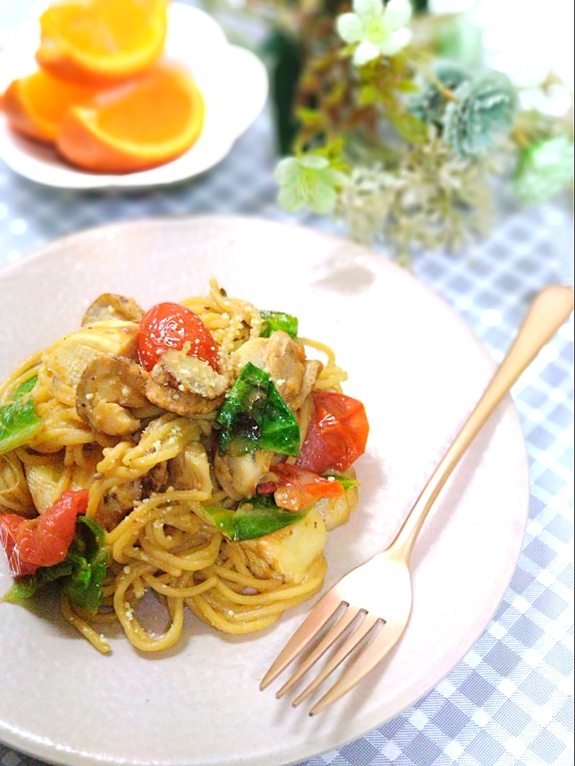 帆立とまとパスタ𓈒◌𓐍𓈒°𓈒