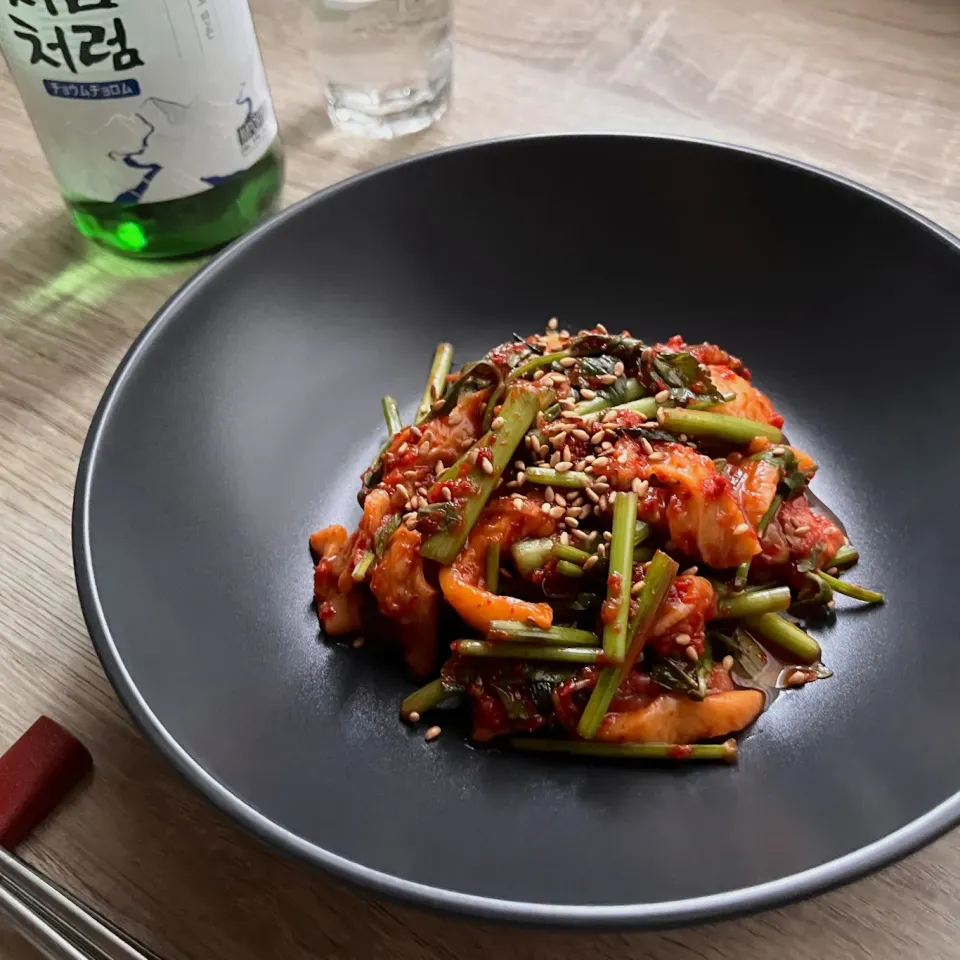 ホヤと芹の和え物 멍게무침|まる(丸大豆)さん