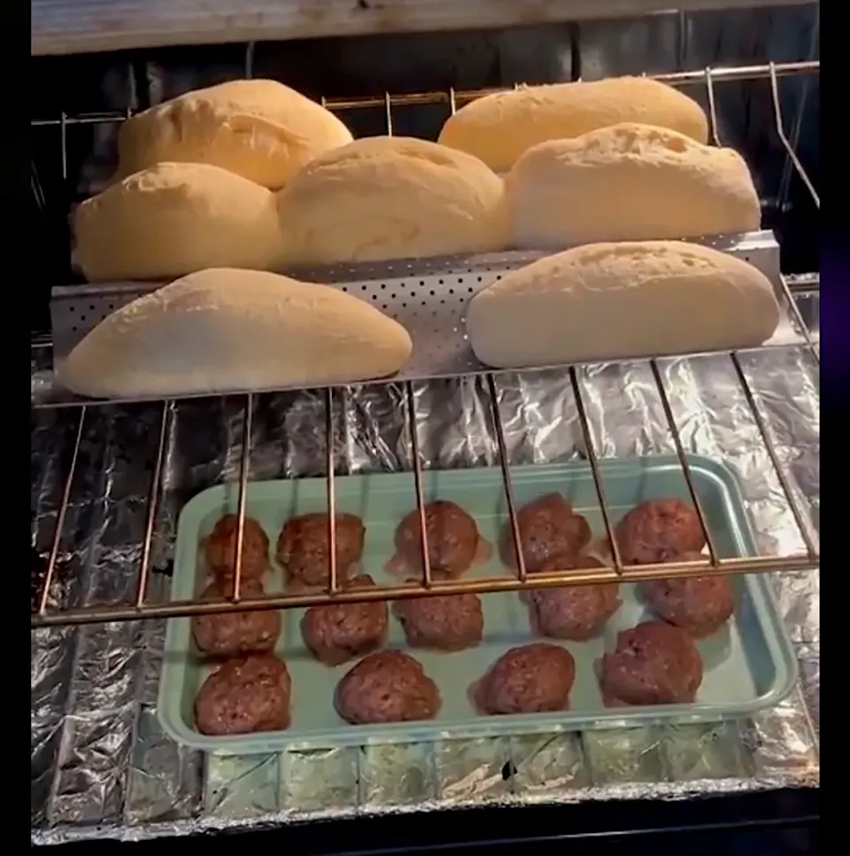 Baking homemade hoagie rolls /sub and Italian herb meatballs|🌺IAnneさん