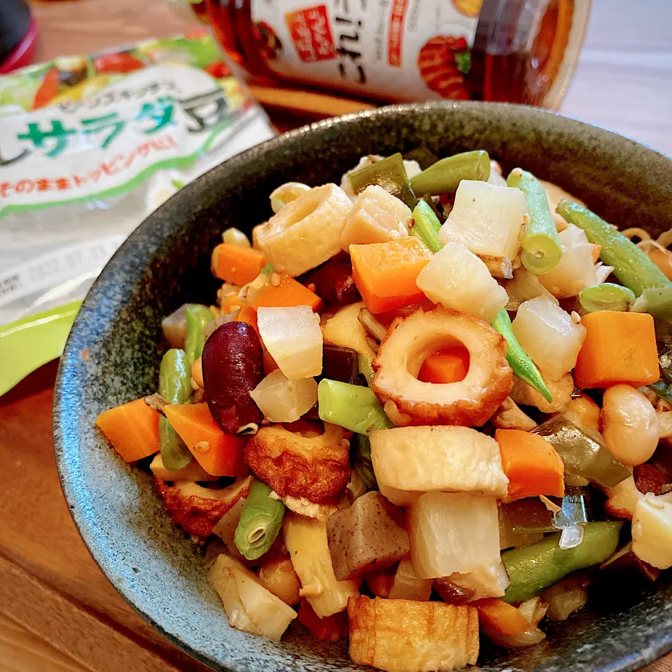 びせんさんの料理 五目豆ならぬ九目豆🍀……からの❓❓目豆😆|にゃんぺこさん