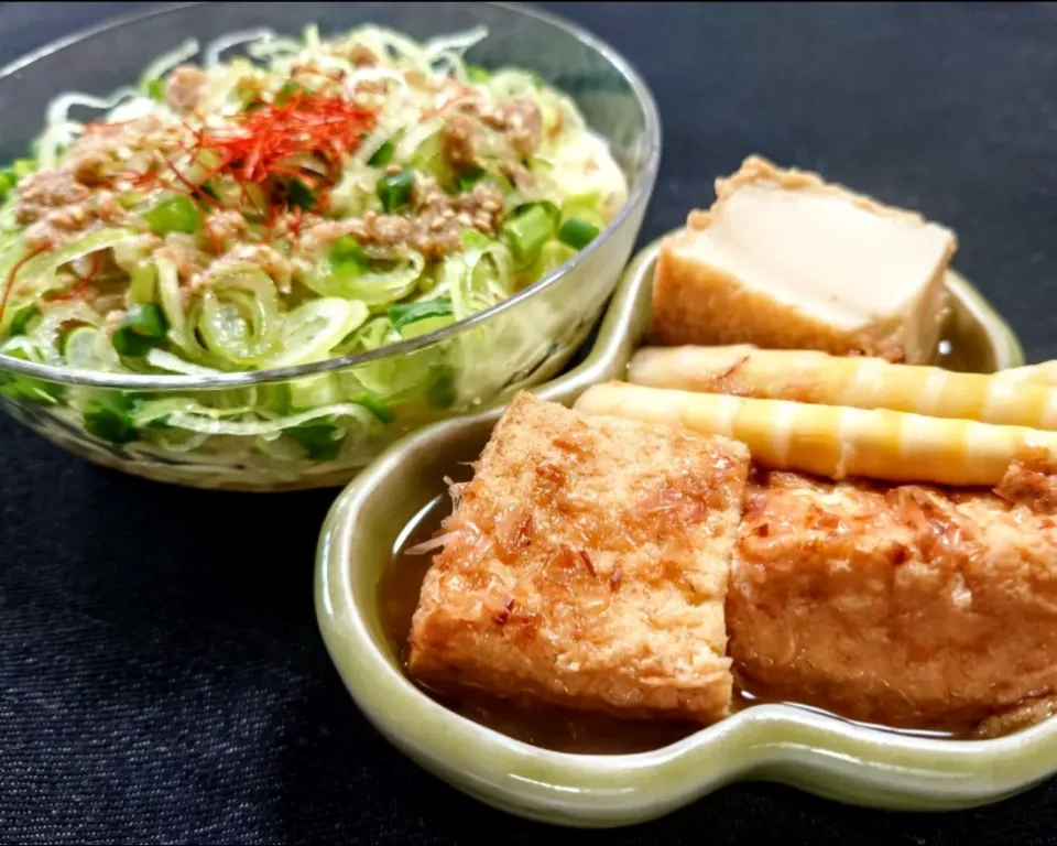 ねりゴマねぎ麺ZERO
細竹と厚揚げの土佐煮|マギーさん