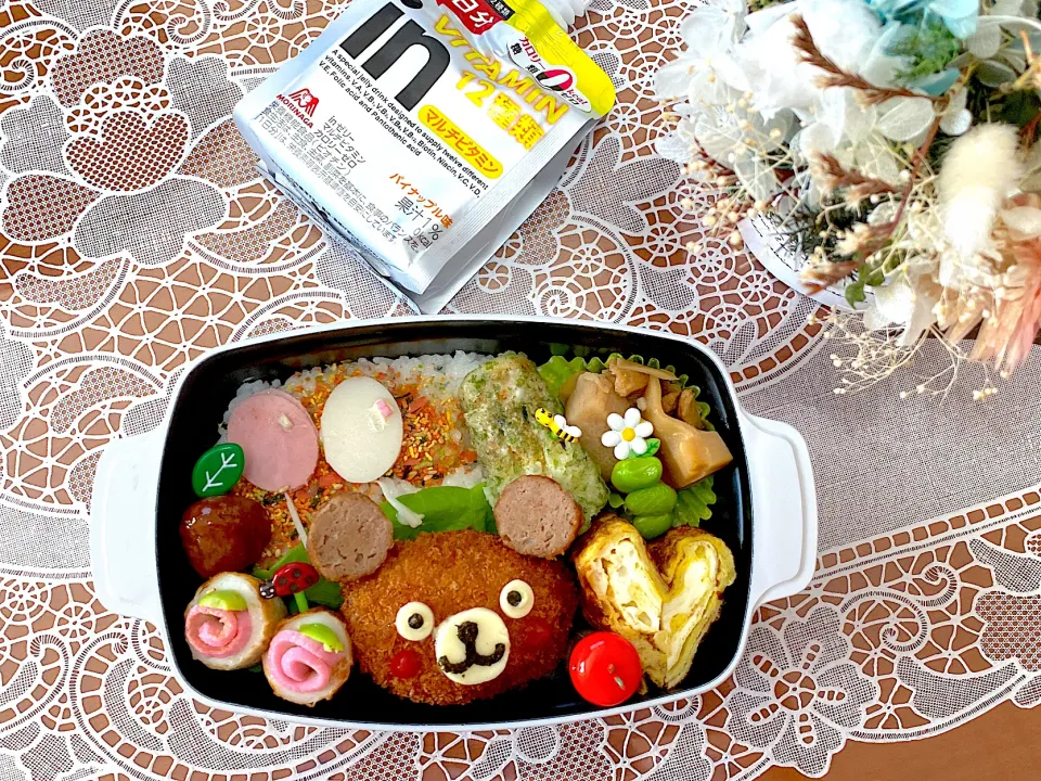 2022.6.8はくまさんのミンチカツ弁当🍀|makoさん