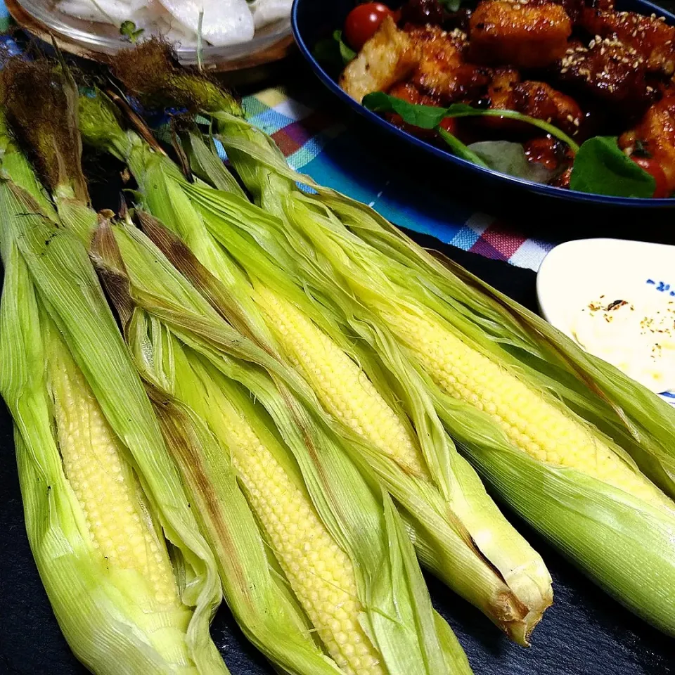 🔰ヤングコーンのグリル焼き🌽|とまと🍅さん