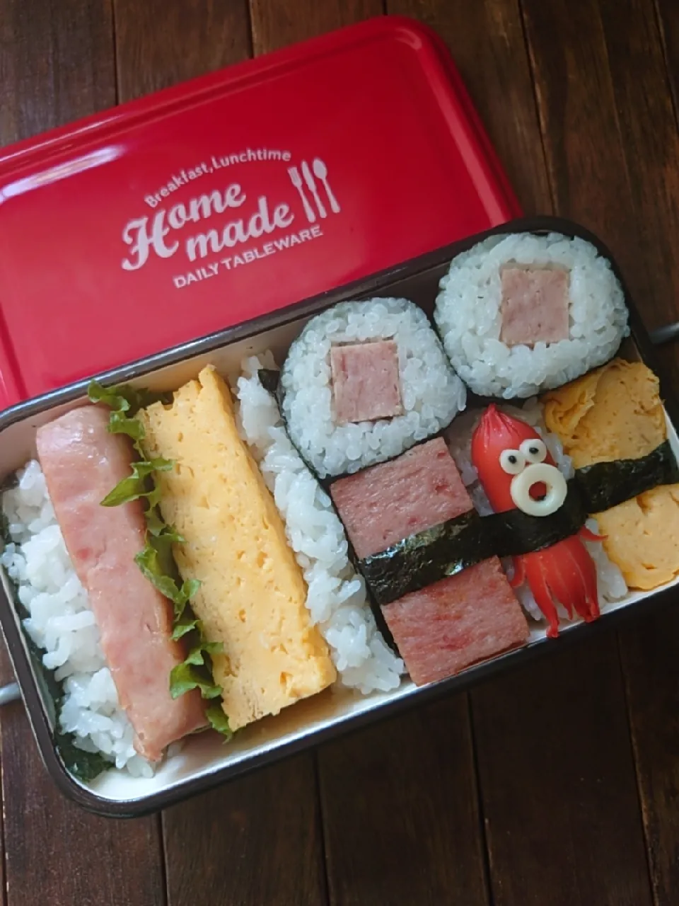 Snapdishの料理写真:漢の…自分用👔おにぎりなどなどスパム三昧弁当🍱|ᵏᵒᵘさん