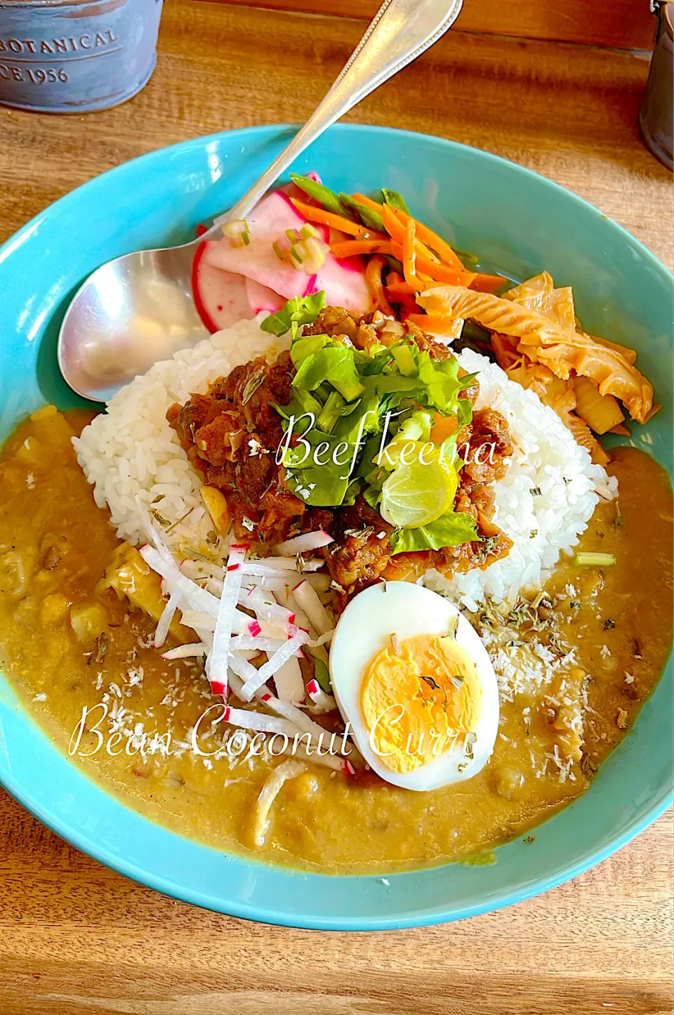 豆ココナッツカレー＆ビーフキーマカレー|永田広美さん