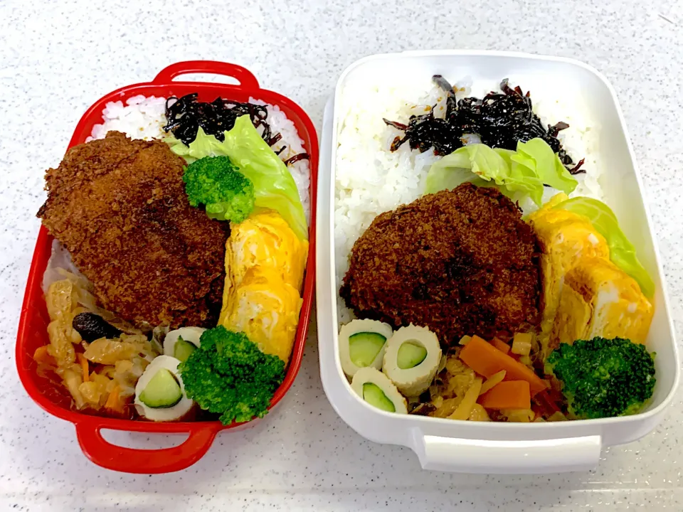 2022年6月10日お弁当🍱 メンチカツ弁当|もぐぷーさん