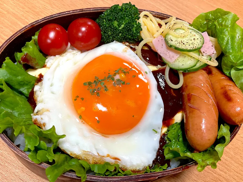 ロコモコ丼弁当|ちかちかさん