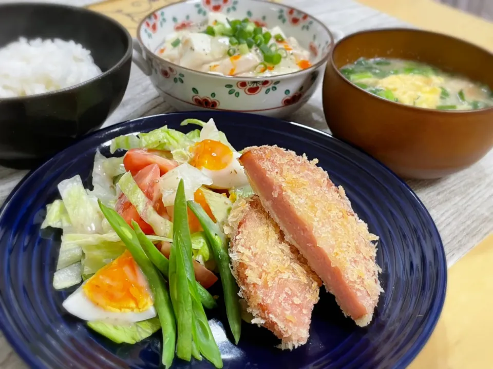 ハムカツ定食〜夕飯|チムニーさん