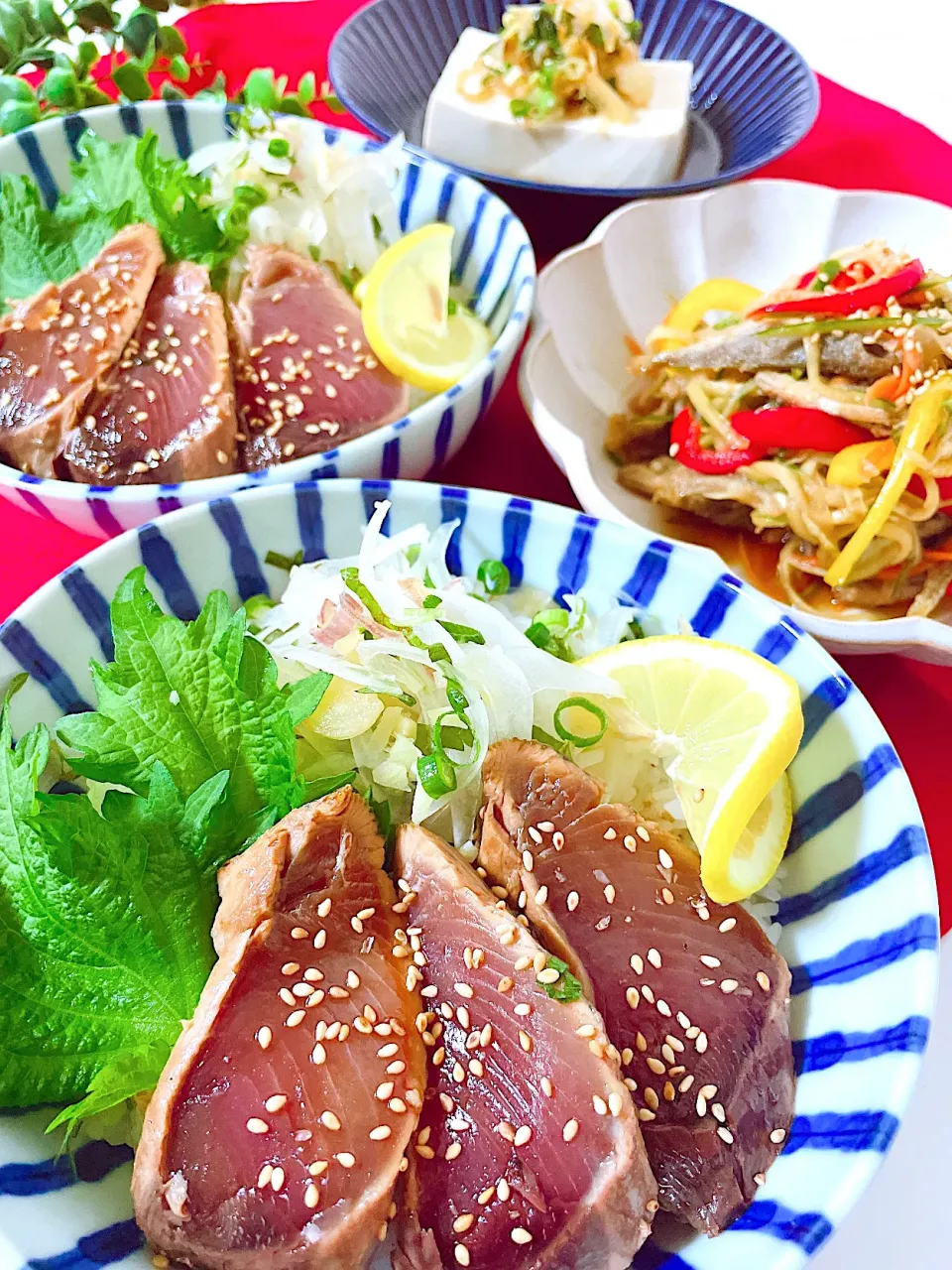 ごま油香るカツオ漬け丼|オーロラさん