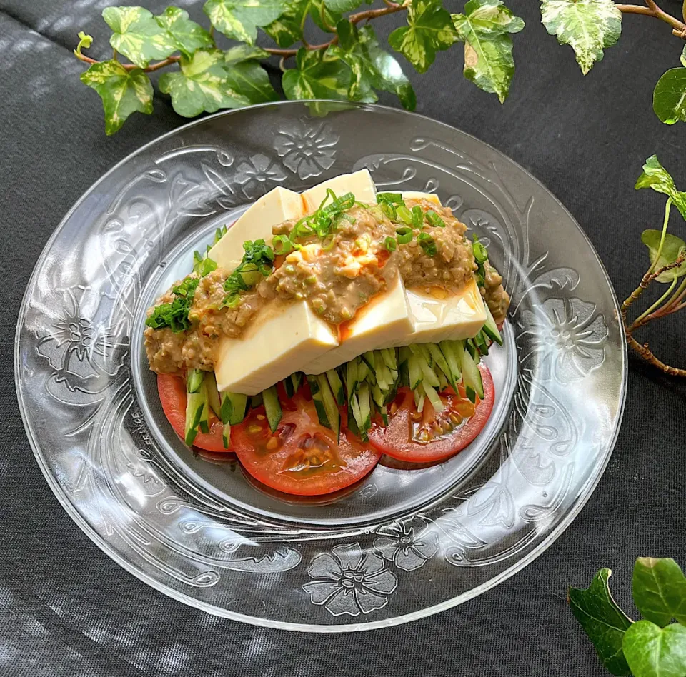 🇯🇵お豆腐サラダ🥗棒棒鶏風🇨🇳|Hollyさん