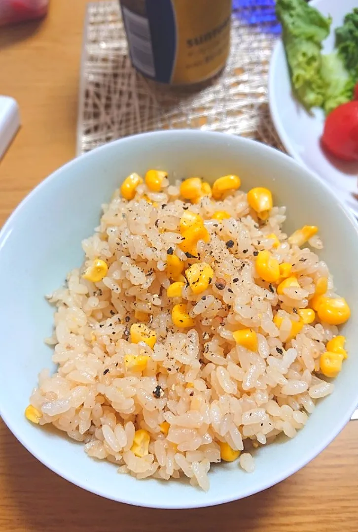 バター醤油とうもろこしごはん|ごはんきろくさん