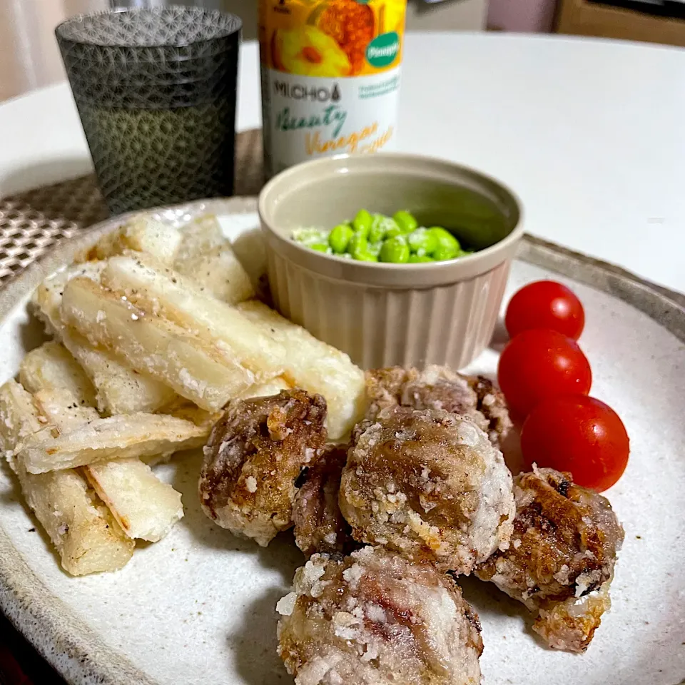 6/11晩ご飯：砂ずりの唐揚げ|ななみんさん