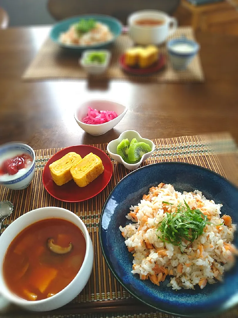 朝ごはん🌄！|まめころさん