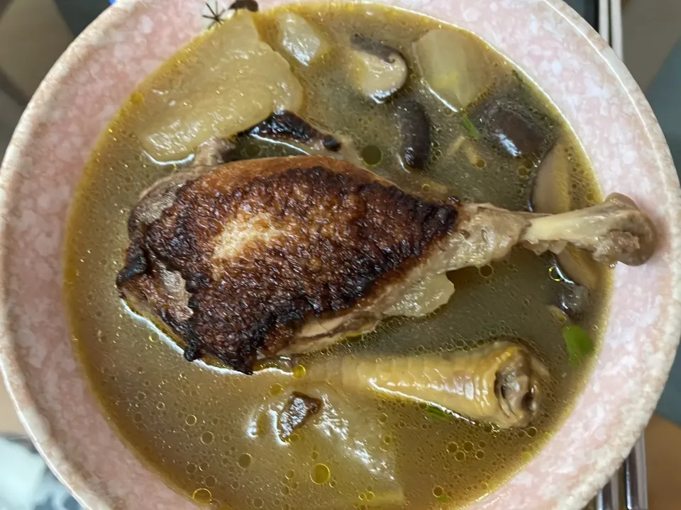 Duck leg soup rice|信生さん