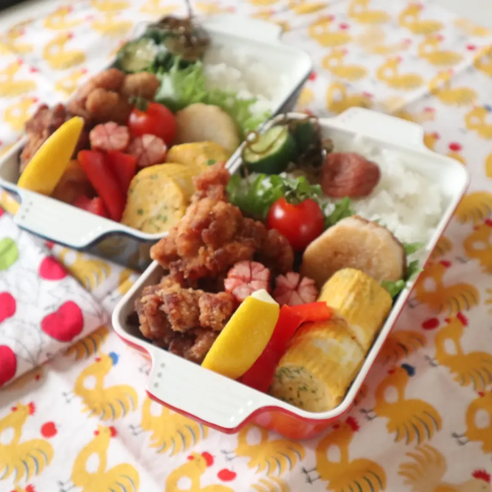 高校生男子弁当🍱唐揚げ|なかじー。さん