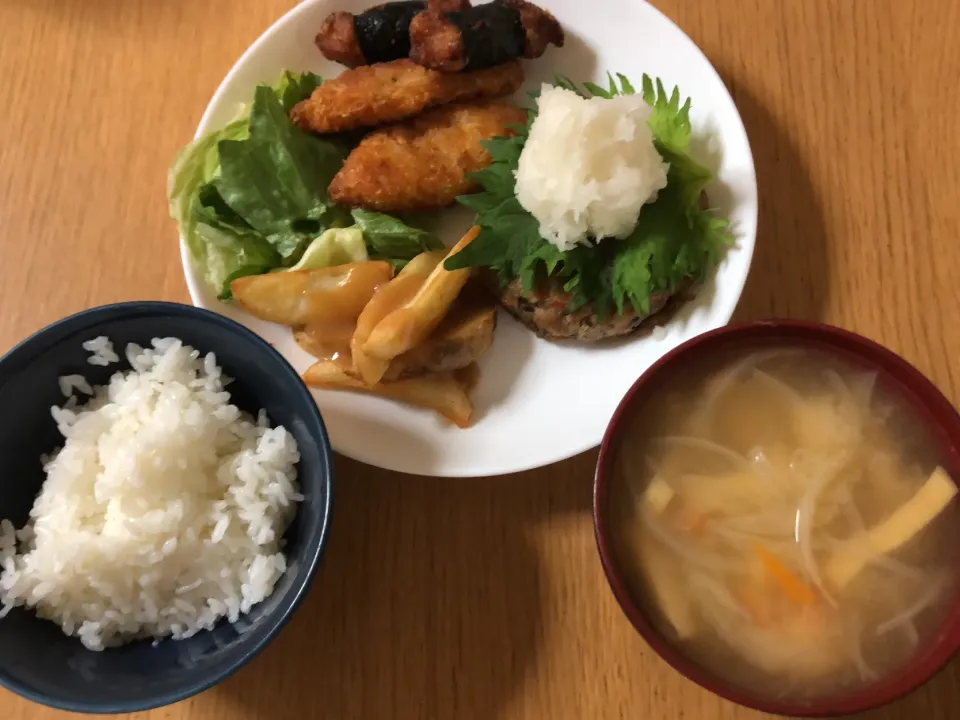 ひじきハンバーグ&味噌ポテト|ここなりさん