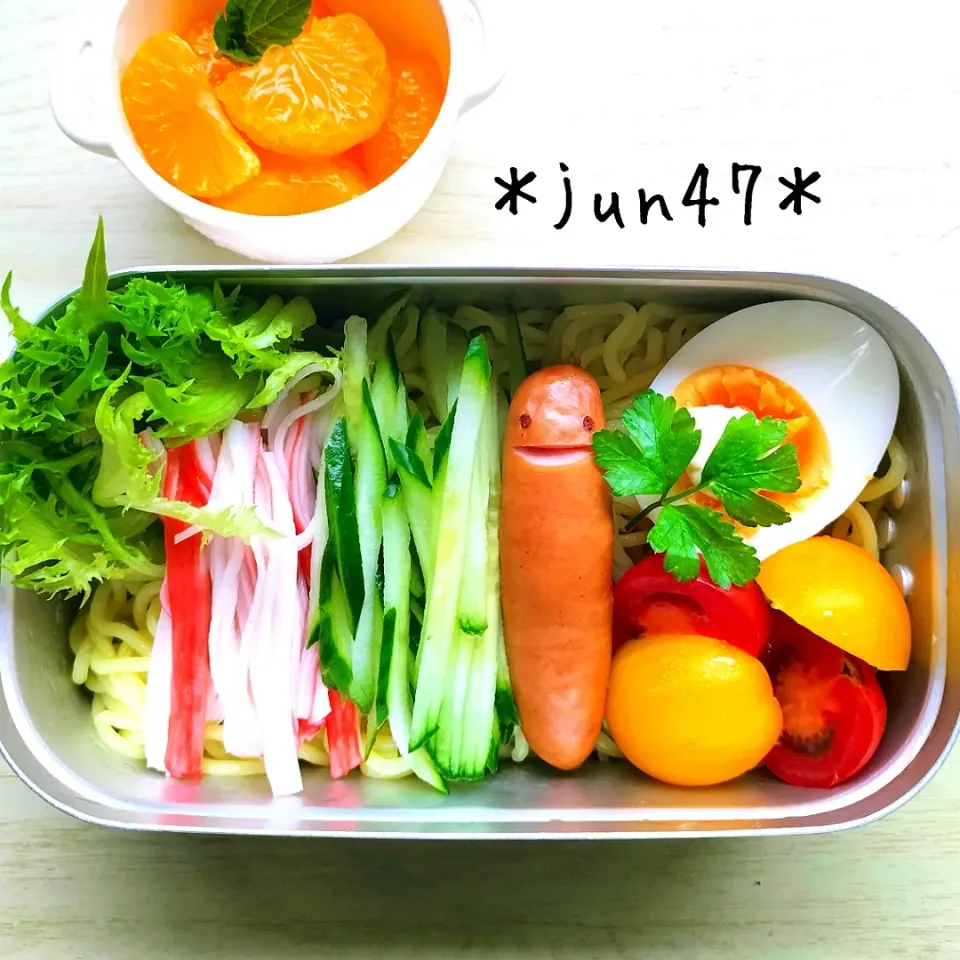 本日のゆる弁□　冷やし中華弁当　20220616|jun47さん