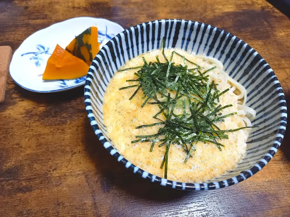 ・山かけうどん
・かぼちゃの煮物|ちりさん