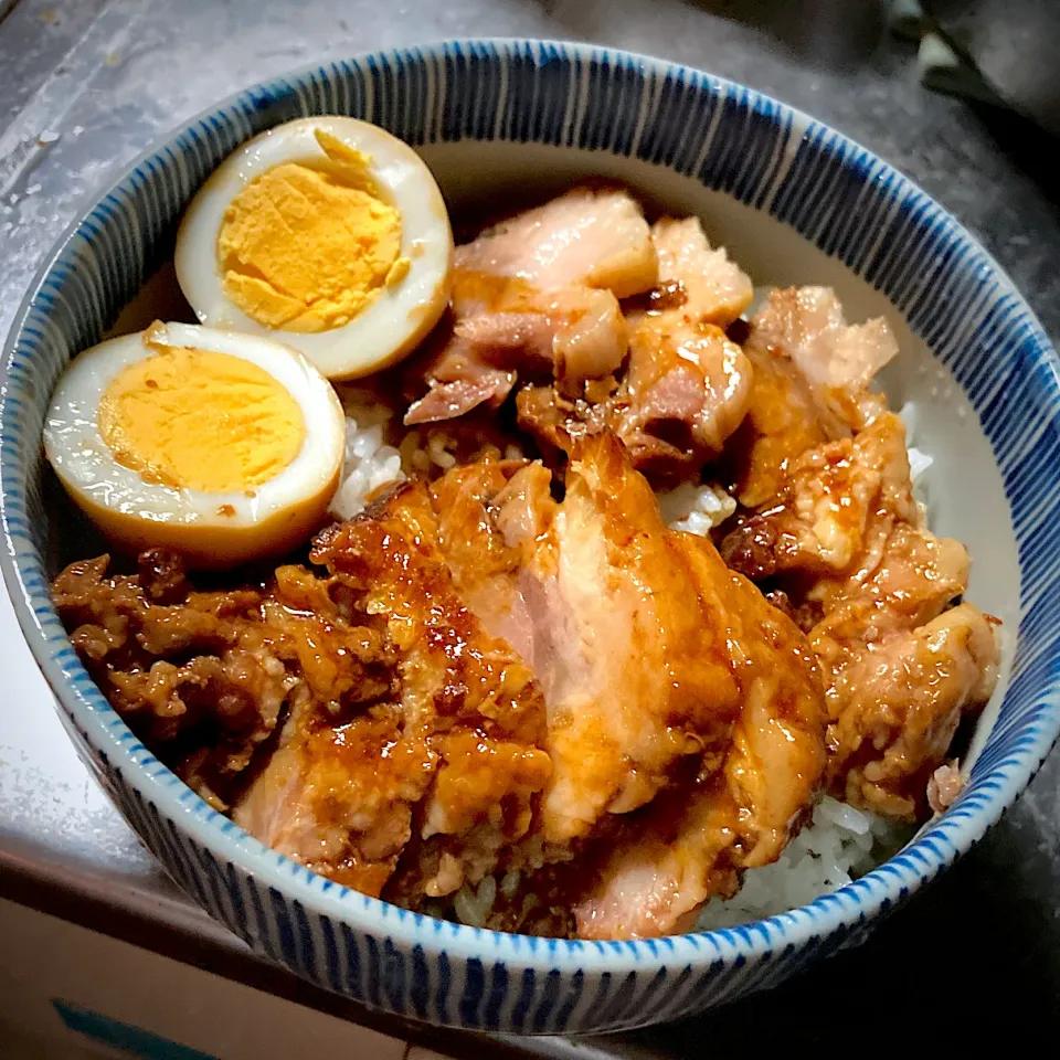 今夜は、ふわとろ煮豚煮卵丼を頂きました😋🎵🎉|ギムレットさん