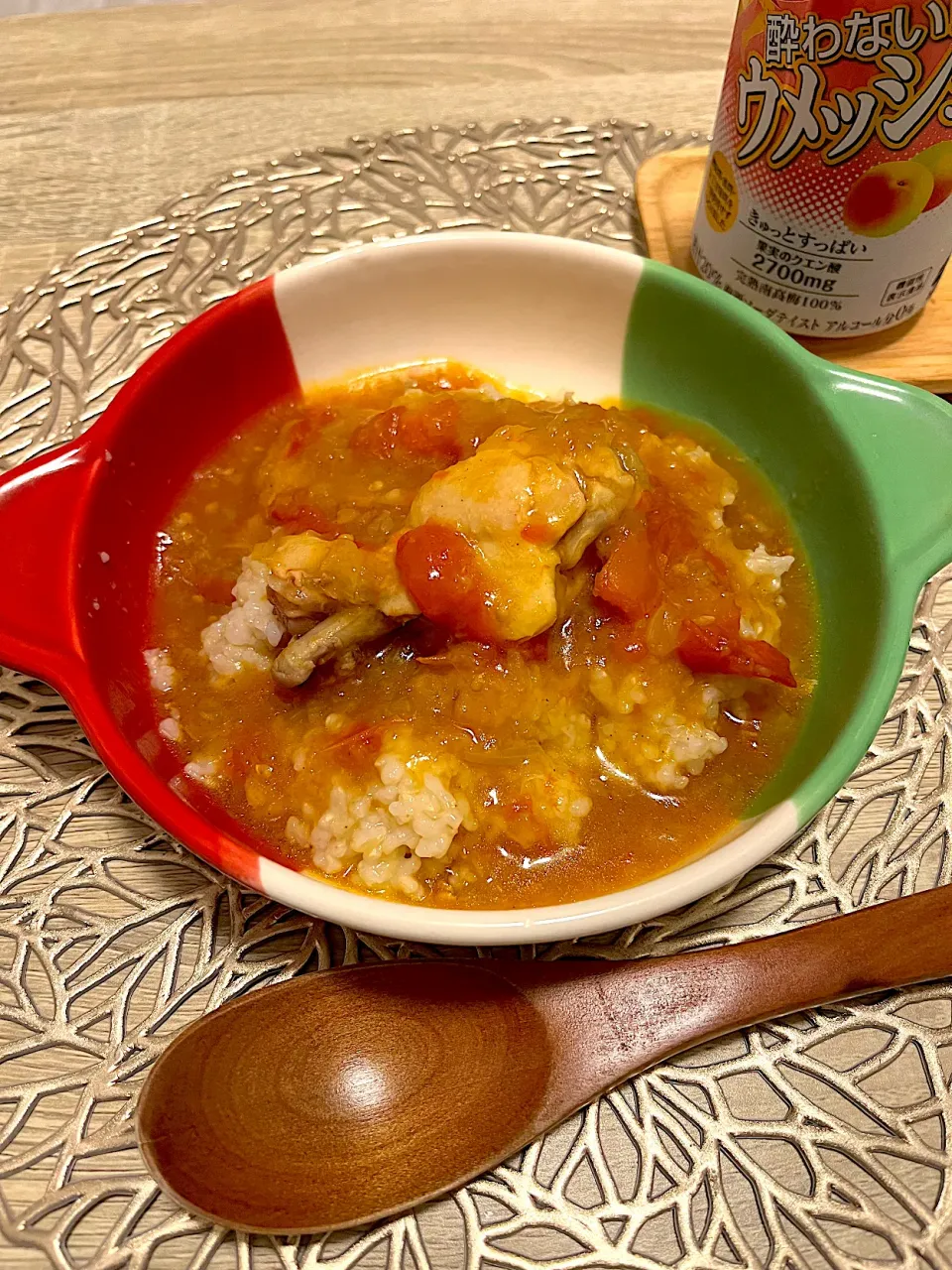 Snapdishの料理写真:色々失敗したチキンと野菜の無水カレーの夜ごはん|ゆかｕさん