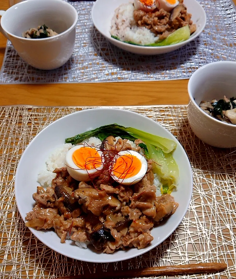 豚こまで魯肉飯|ごはんきろくさん