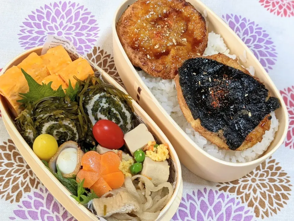 Snapdishの料理写真:Blueberryさんのお料理〜。遂に完成！！梳き昆布のぐるぐる巻〜と、なんちゃって鰻の蒲焼き弁当〜|f.1125beさん