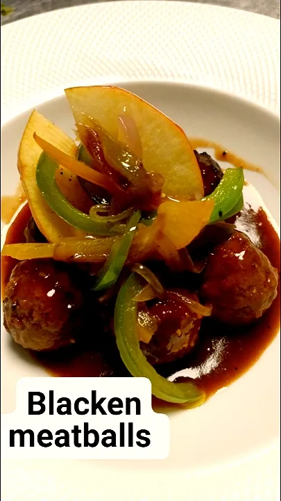 Smoked blackened Meatballs in a sweet soy sauce|Harry Barrさん