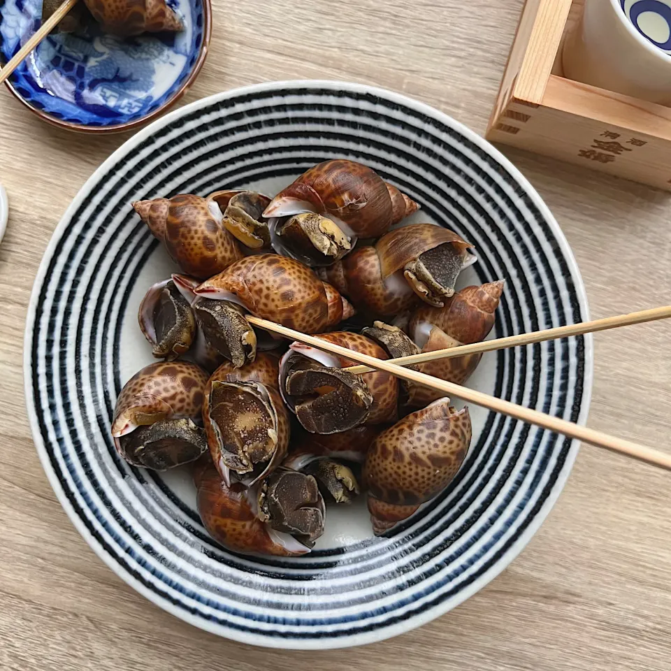 Snapdishの料理写真:🟠まるさんの料理 バイ貝の煮付け🐚|まる(丸大豆)さん