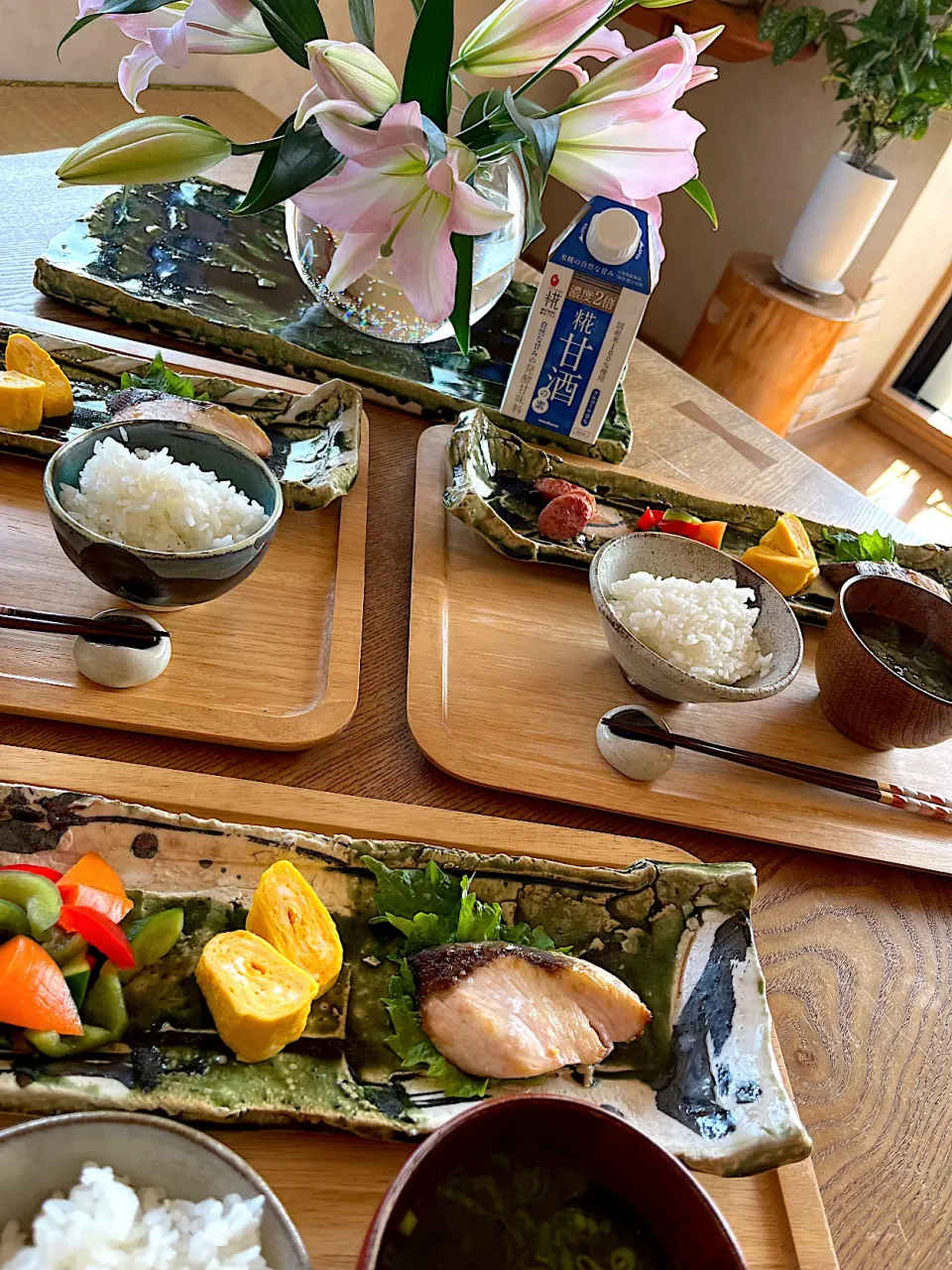 Snapdishの料理写真:いただいた糀甘酒を使った卵焼き　朝食|izunさん