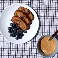 Banana bread is the best with blueberries 🫐