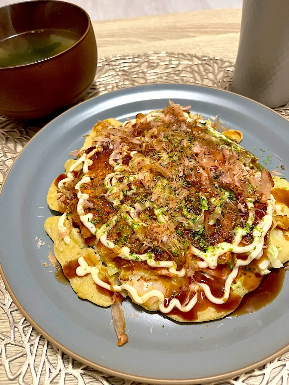 お好み焼きの夜ごはん|ゆかｕさん