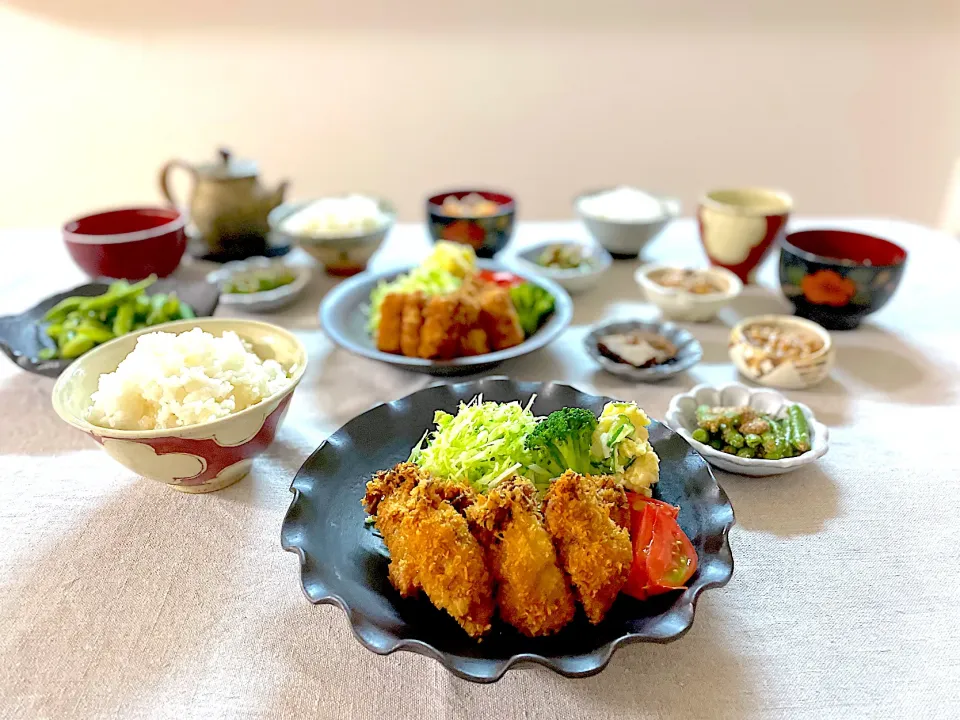 肉巻き野菜フライの晩ごはん|ゆかりさん