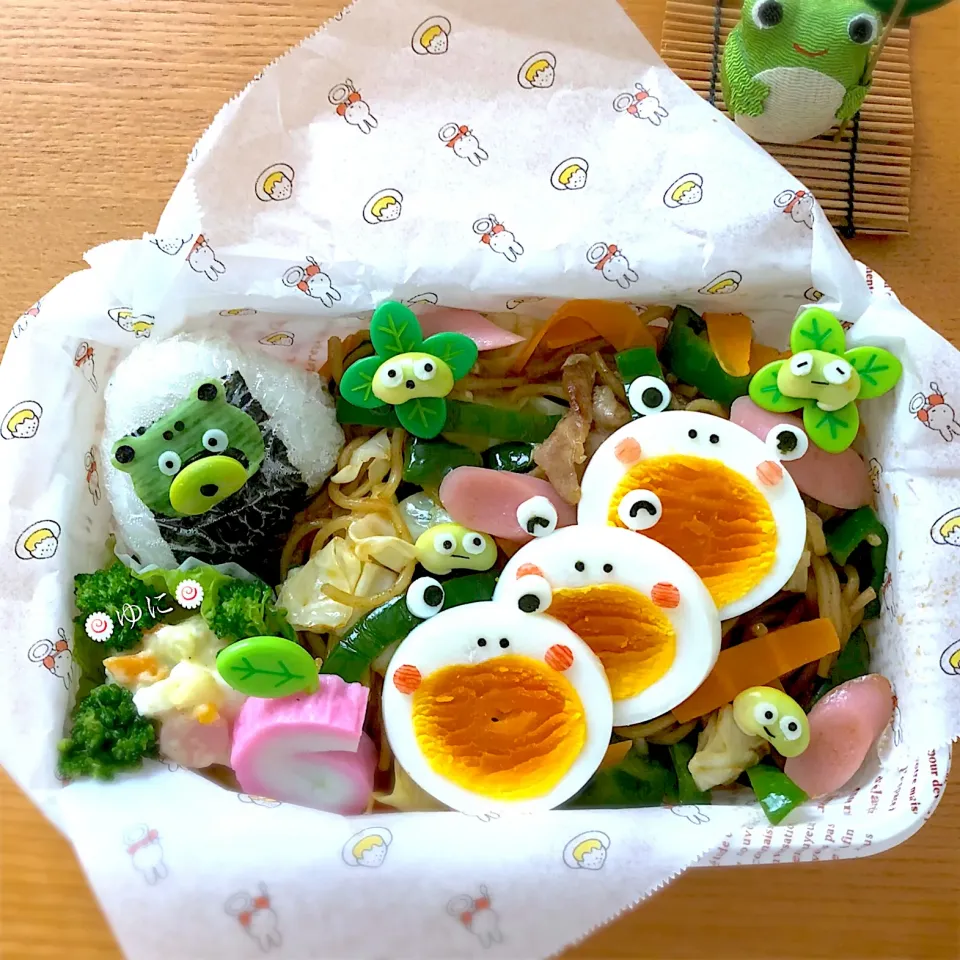 Snapdishの料理写真:カレー🍛焼きそば弁当🍙|🌸yuni🌸さん