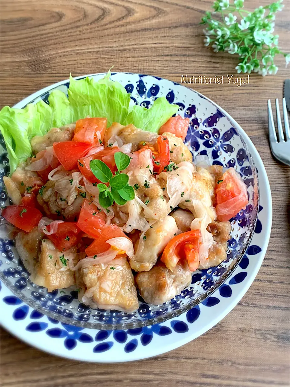 鷄肉とトマトの南蛮漬け|ゆーこどんさん