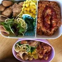 Snapdishの料理写真:小学生、幼稚園毎日お弁当|ariiさん