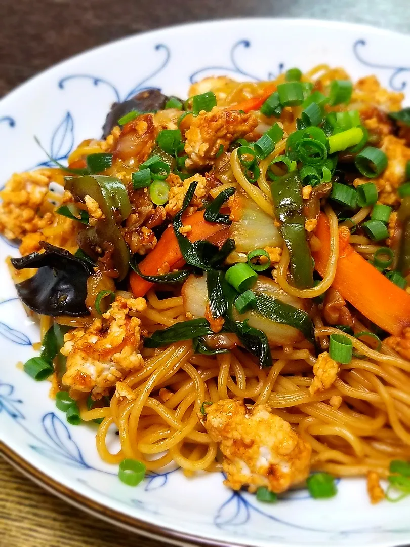 パパ作👨行者菜入り焼きそば|ぱんだのままんさん