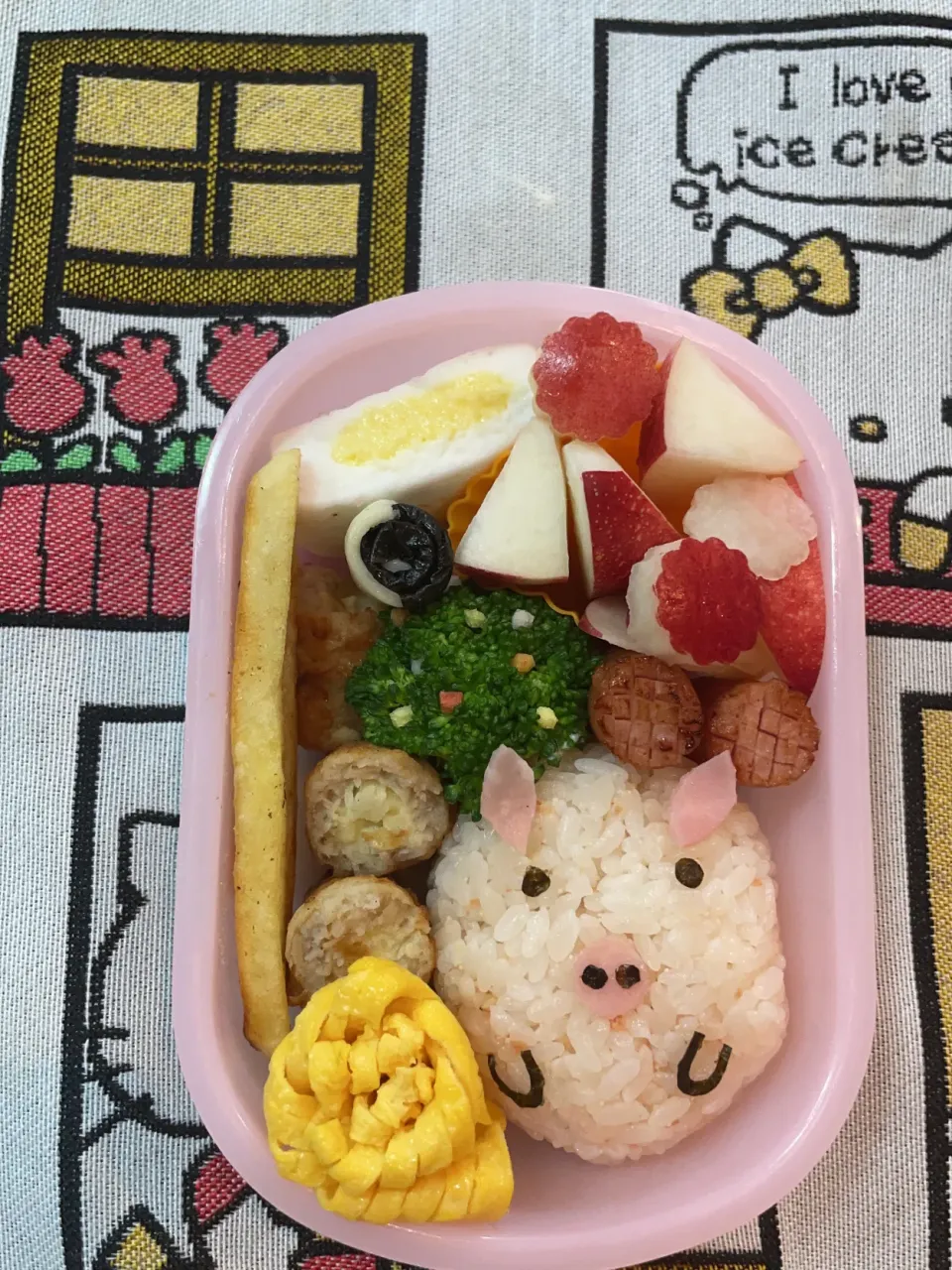 幼稚園ぶたちゃん🐷お弁当|リリさん