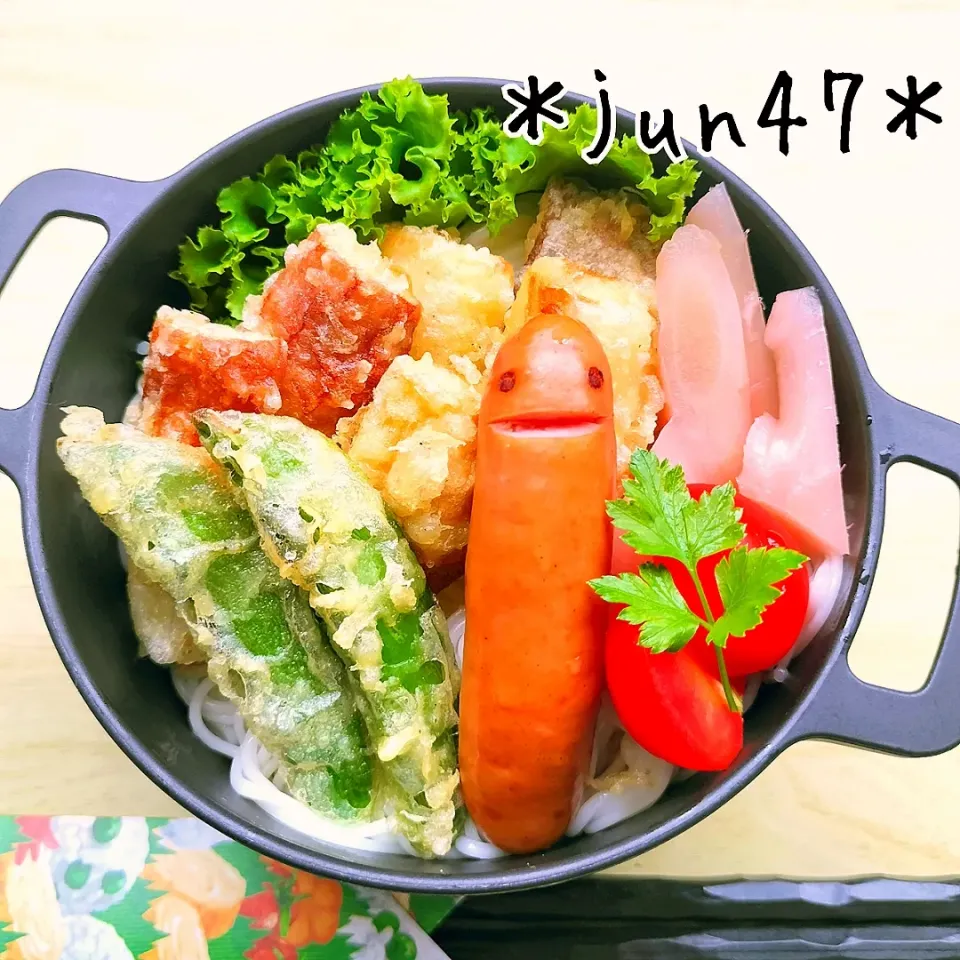 本日のゆる弁□　ちくわ天素麺弁当　20220621|jun47さん