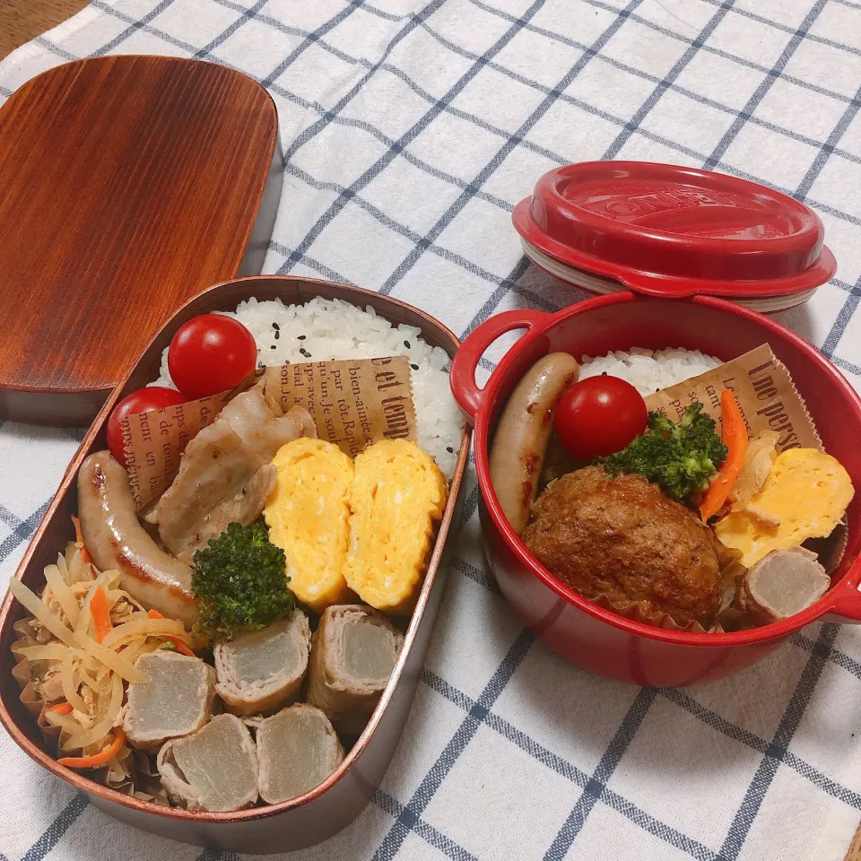 Snapdishの料理写真:次男＆三男男子高校生弁当|mickyさん