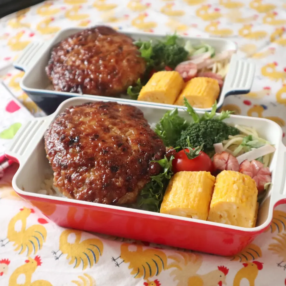 高校生男子弁当🍱つくねバーグ|なかじー。さん